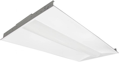 Sleek White LED Troffer Light - Illuminate Your Space Brightly