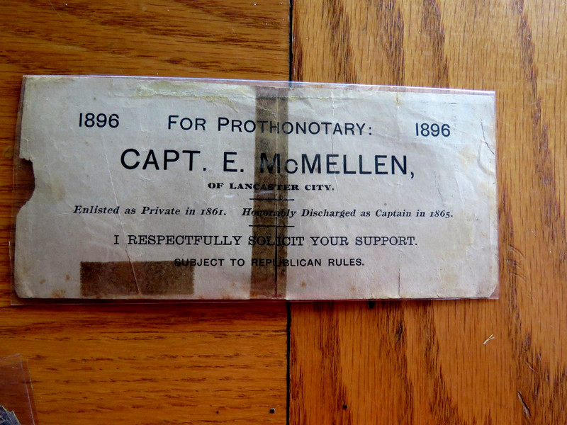 1896 $10 CSA T-68 ADVERTISING NOTE Capt. E. McMellen Lancaster City PA. H4