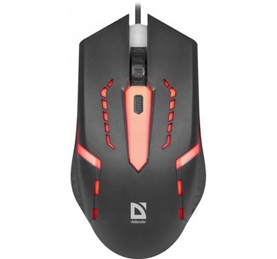 Gaming Mouse Optical Black 1200dpi USB Cable 7 Colors