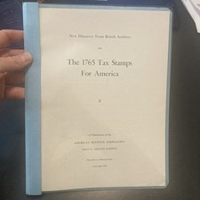 New Discovery British Archives on The 1765 Tax Stamps For America, Koeppel, 1962