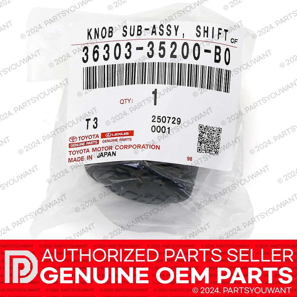 GENUINE Toyota 4Runner FJ Cruiser OEM Black Shift Lever Knob 36303-35200-B0 NEW - Image 2 of 4
