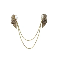 Angel Wing Collar Clip Brooches Lapel Pin for Women Girls Cubic Zirconia Big ...