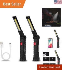 Tool Gifts for Men 2Pack Rechargeable LED Work Lights with Magnetic Base, 360...