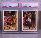 Upper Deck 1991 Michael Jordan PSA 8 #44 & PSA 6 #69 Graded 2-Card Lot