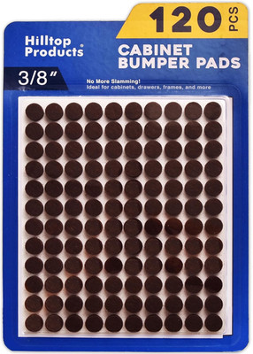 120 Pack Small 3/8'' Felt Cabinet Bumpers, Door Felt Pads for Cabinet Doors