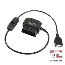 OBD to USB Power Cable Adapter 16Pin OBD2 Male to 5V 2A USB Female