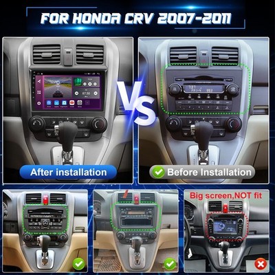 For Honda CRV 2007-2011 Apple Carplay Android 15 Car Stereo Radio GPS Navi WIFI