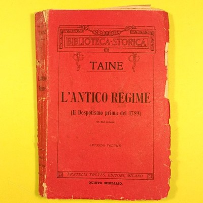 DAS ALTE REGIME VOL II TAINE BRÜDER TREVES 1921