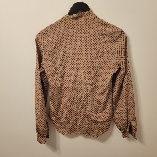 Vintage Womens Blouse Top Shirt Size 6 8 Floral Work Boho Ruffled Xmas Party 80s - Picture 3 of 5