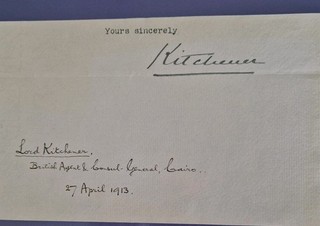 LORD KITCHENER. ORIGINAL VINTAGE AUTOGRAPH. WW1