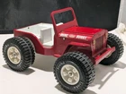 Vintage 1970's Red Tonka JEEP Dune Buggy :  Pressed Steel