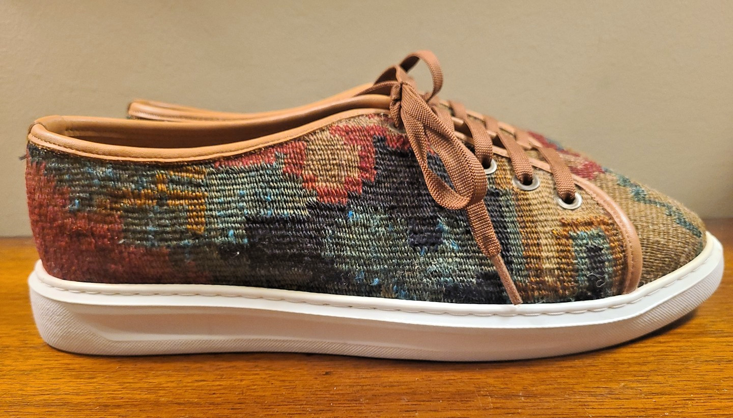 El Rincon De Fehmi Turkish Kilim Converse Size 44 Handmade Lace Up Sneaker