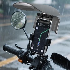 Motorcycle Mobile Phone Clip Sun Visor Multi Angle Phone Portable Shade- 9CV1