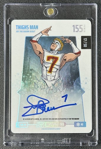 JOE THEISMANN 2024 BO JACKSON BATTLE ARENA BLUE ICE AUTO 17/50