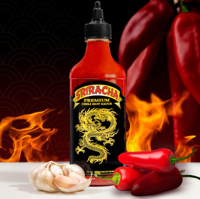 Underwood Ranches Dragon Sriracha Sauce - Hot Sauce for Eggs, Pizza, Mexican