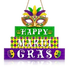 Mardi Gras Door Sign Happy Mardi Gras Wall Decorations Wreaths for Front Door Ne