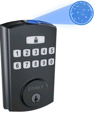 BRINKS High-Security Smart Electronic Keyless Entry Door Lock w/ Deadbolt