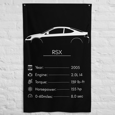RSX 2005 Car Silhouette Flag 3x5 ft Garage Banner Man Cave Wall Decor Gift