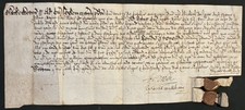 1598 Elizabethan Bond Deed; Blackawton, Sherestone, Devon; Gye, Waltham & Vaghan