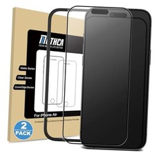 2 Pack Matte Glass Full Coverage Screen Protector for iPhone Air-6.5 Inch