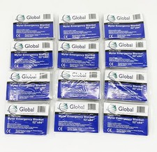 Medical Sales Supply Emergency Mylar Thermal Blankets - 12 Pack | Survival Sp...