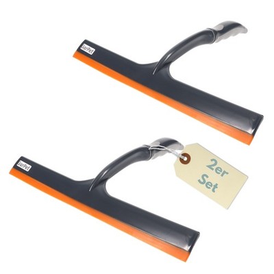 2er Set Glasabzieher mit Silikonlippe 30 cm Dusch Fenster Glas Abzieher Wischer