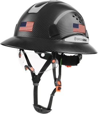 Full Brim Hard Hat Vented Construction Safety Helmet OSHA Approved Cascos