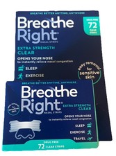 Breathe Right Extra Strength Clear Nasal Strips 72 Ct Exp 6/2029 DISTRESSED PK