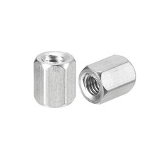 M5 x 0.8-Pitch 10mm Length Coupling Nuts, 15pcs 304 Stainless Steel Nuts