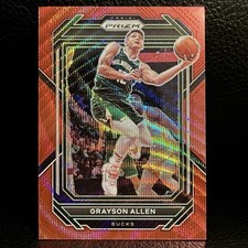Grayson Allen 2023-24 Panini Prizm Red Wave Prizm #98 Refractor Card Bucks Suns