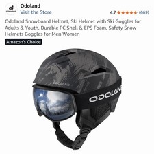 Ski Helmet, Snowboard Helmet with Ski Goggles...