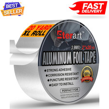 Aluminum Foil Duct Tape 2x20yd HVAC High Temp Metal Repair Insulation Dryer Vent
