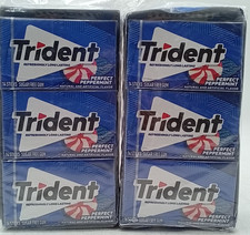 Trident Perfect Peppermint Goma Sin Azúcar 12 Paquetes de 14 Piezas BB 2/27 Lote de 2