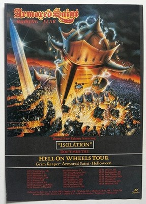 ARMORED SAINT - RAISING FEAR / TOUR DATES 1987  Full page USA magazine ad