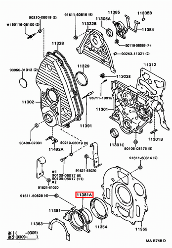 Genuine Hilux LN110 LN109 LN108 LN107 LN106 3L 2L Rear Main Oil Crankshaft Seal - Picture 16 of 20