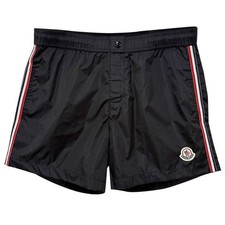 Moncler Logo Patch Three-Stripe Swim Shorts 133047478