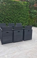 CUBE RATTAN GARDEN FURNITURE SET CHAIRS TABLE OUTDOOR PATIO WICKER SUMMER 2024