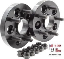 2 Pcs Hub Centric Wheel Spacers 5 on 100mm 20mm Thick - 2 Pack Black Anodized