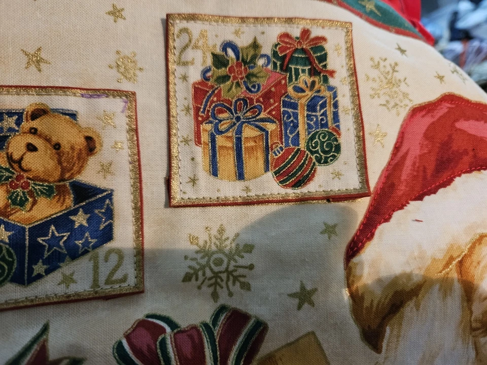 Fabric ADVENT CALENDAR Santa, 24 Pockets NEW - Image 3 of 4