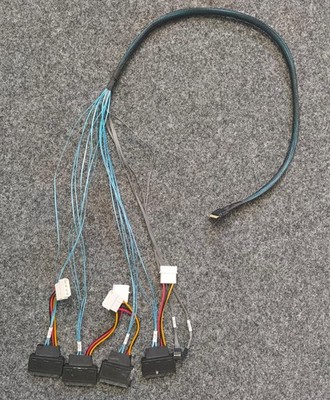 SlimSAS 8i S FF-8654 to 4 X SFF-8639 NVME U2 Cable - 1 Meter