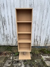 CD/DVD/ BOOK Free Standing Display Rack in pine finish moveable shelving. used