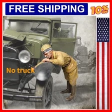 1/35 Scale Die cast Resin Soldier Figure Model Kit Military Miniature Truck D...