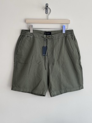 Mr Marvis  the Short Linens  Leinenmischung Chino Shorts grün  Defenders  3XL /W40
