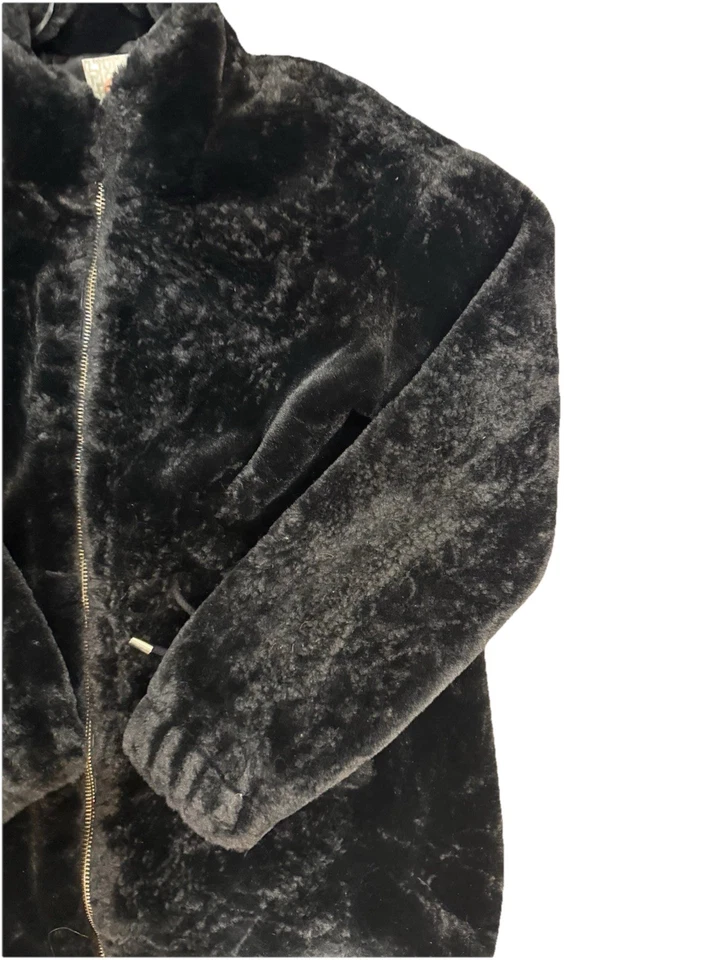 Abrigo Gianni Binni negro de piel sintética para mujer talla L Foto 3 de 4