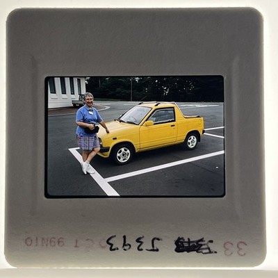 35mm Color Slide Suzuki Mighty Boy Kei Car Japan Yellow