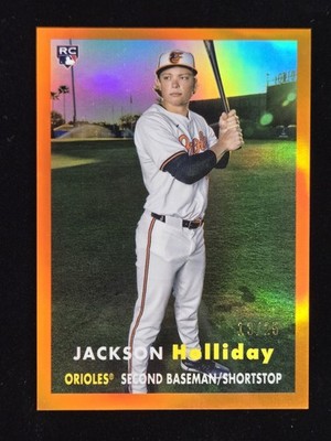 2024 Topps Chrome Lids Mitchell Ness Exclusive Jackson Holliday RC Orange 13/25