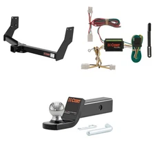 CURT Trailer Hitch Package 2in Receiver, Wiring Harness, 45134 Ball Mount 13088