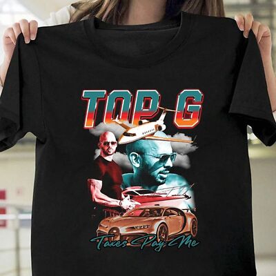 Rare Andrew Tate Shirt TOP G Shirt Short Sleeve Black All Size Shirt