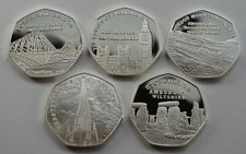 Complete Set of 5 Fine Silver Commemoratives GREAT BRITISH LANDMARKS COLLECTION