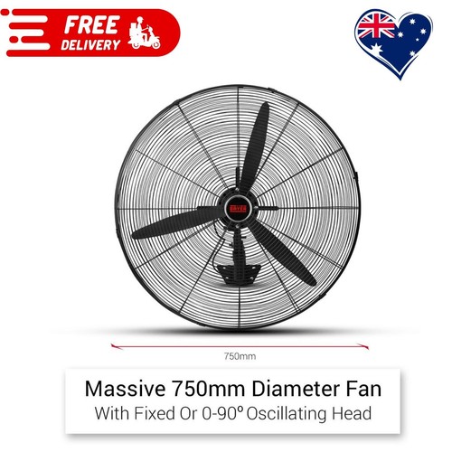 Bayer Industrial Fan Wall Mount 750mm Heavy Duty 3 Speed 280W High Power Motor - Picture 3 of 7